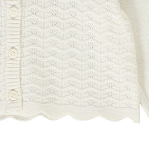 Chaqueta corta de punto calado para bebé niña 