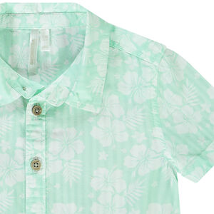 Chemise manches courtes imprimé hibiscus pour bébé garçon 