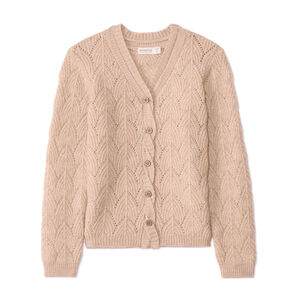 Gilet en tricot fantaisie avec ouverture en torsade pour fille   Main Gilet en tricot fantaisie avec ouverture en torsade pour fille