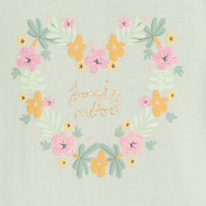 Camiseta de manga larga con print brillante niña bebé 