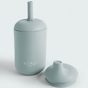 Biberón silicona 2 tetinas +6M Mint  