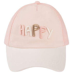 Gorra de felpa con bordado 3D "Happy" para bebé niña  Main Gorra de felpa con bordado 3D "Happy" para bebé niña