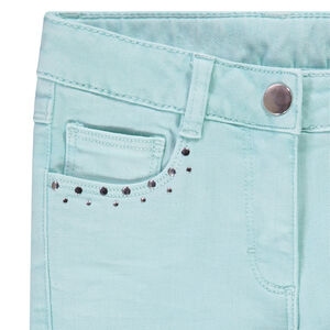 Jeans slim con remaches decorativos para niña 