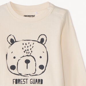 Camiseta de manga larga con estampado de animal para bebé niño 