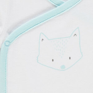 Pack de 2 bodies de manga larga de algodón con estampado de gatos para bebé niño. 