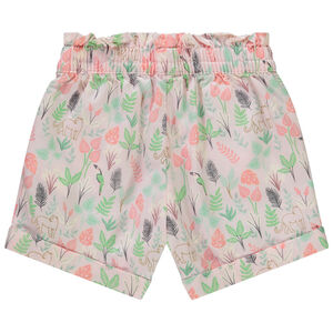 Short de lona con estampado fantasía niña 