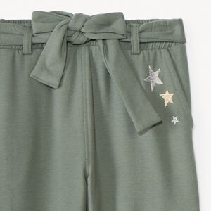 Pantalón jogging con cinturilla y estrellas bordadas para niña 