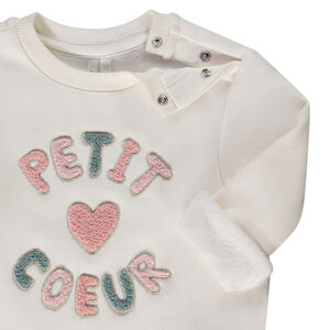 Sudadera de felpa con parches para bebé niña 