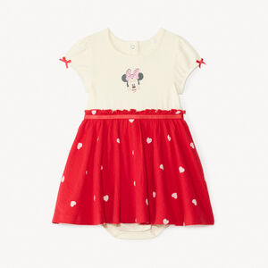Vestido 2 en 1 de manga corta de Minnie Disney para niña bebé 