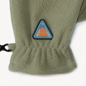 Gants en micropolaire avec badge ski pour garçon 