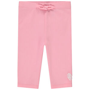 Corsario con efecto anudado y estampado puff de corazón para bebé niña 