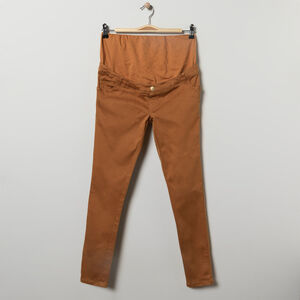Pantalones para embarazada en twill con banda alta 