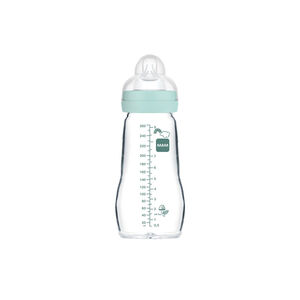 Biberón de vidrio 260ml tetina flujo 2  