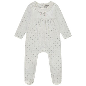 Pelele de terciopelo con estampado de flores para bebé niña 