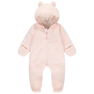Pelele de sherpa con motivo de osito para bebé niña 