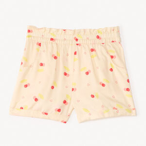 Short de tela con estampado divertido para niña 