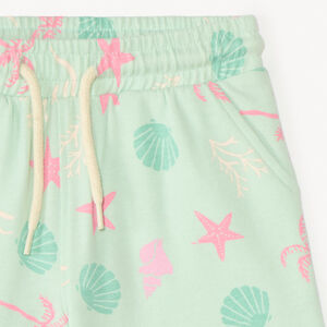 Pantalones cortos de felpa con diseño para niña 