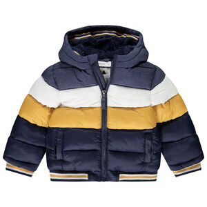 Doudoune matelassée à capuche effet colorblock et doublure en sherpa pour bébé garçon Main Doudoune matelassée à capuche effet colorblock et doublure en sherpa pour bébé garçon