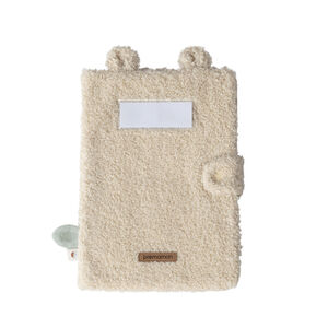 Protège carnet de santé en bouclettes Roi des Forêts beige  Main Protège carnet de santé en bouclettes Roi des Forêts beige
