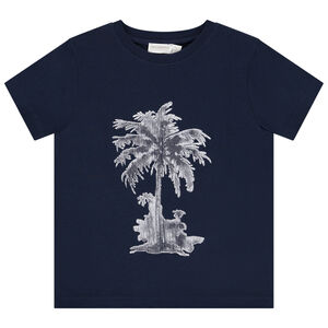 Camiseta de manga corta con bordado realista para niño 