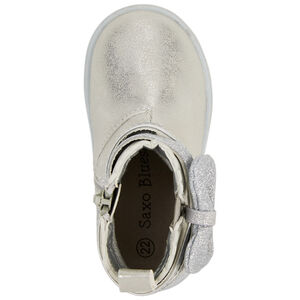 Botines plateados con lazo de fantasía para bebé niña  Main Botines plateados con lazo de fantasía para bebé niña