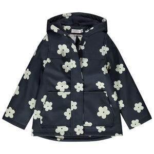 Parka goma acolchada estampado flores para niña 