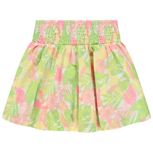 Falda de punto jersey con cintura smock para niña  Main Falda de punto jersey con cintura smock para niña