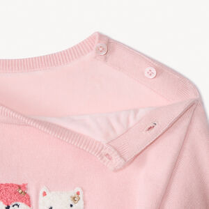 Jersey de punto con motivos bordados para bebé niña 