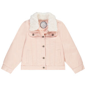 Veste en jean avec col et doublure en sherpa pour fille Main Veste en jean avec col et doublure en sherpa pour fille