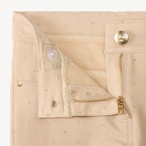 Pantalon skinny imprimé pois pailletés pour fille  Main Pantalon skinny imprimé pois pailletés pour fille