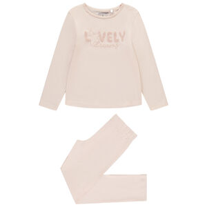 Conjunto de pijama de punto estampado para niña  Main Conjunto de pijama de punto estampado para niña