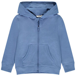 Gilet de felpa lisa con capucha para niño 