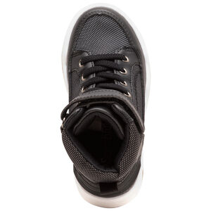 Zapatillas altas con cordones elásticos y velcro para niño. 