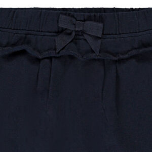 Pantalón jogging de felpa liso con volante para bebé niña  Main Pantalón jogging de felpa liso con volante para bebé niña