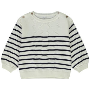 Jersey marinero de punto calado para bebé niña 