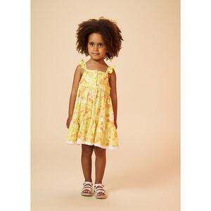 Vestido de tirantes estampado de flores para bebé niña 