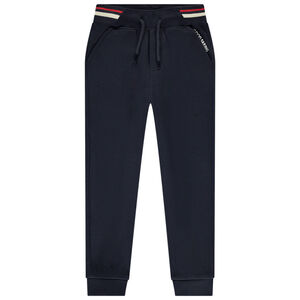 Jogging de piqué liso con cintura contrastante para niño 