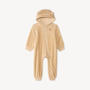 Sobrepijama de sherpa para bebé con capucha y orejitas 
