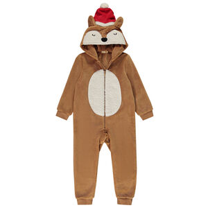 Pelele de sherpa con capucha divertida para niño  Main Pelele de sherpa con capucha divertida para niño