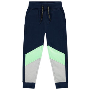 Pantalón jogging felpa tricolor Main Pantalón jogging felpa tricolor