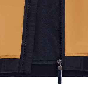 Chubasquero con capucha efecto colorblock de nylon con forro de micropolar para bebé niño 