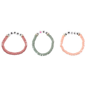 Pack de 3 pulseras con mensajes para niña  Main Pack de 3 pulseras con mensajes para niña