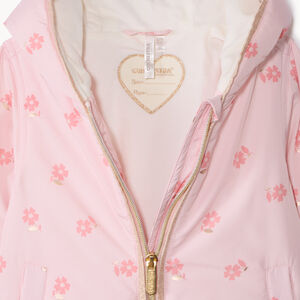 Chaqueta cortavientos impermeable estampada de flores para bebé niña 