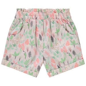 Short de lona con estampado fantasía para niña  Main Short de lona con estampado fantasía para niña
