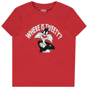 Camiseta manga corta estampado Piolín Warner para niño 