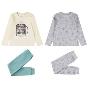 Lot de 2 pyjamas t-shirt + pantalon en jersey pour garçon Main Lot de 2 pyjamas t-shirt + pantalon en jersey pour garçon
