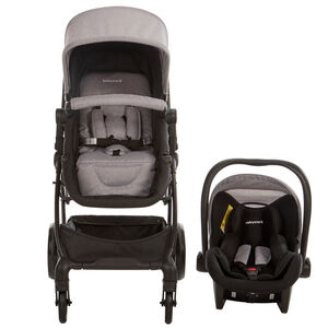 Carro trio combinado con silla de coche y capazo jaspeado/gris  Main Carro trio combinado con silla de coche y capazo jaspeado/gris