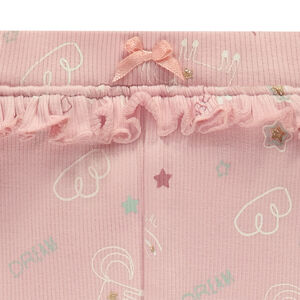 Leggings largos de punto acanalado con estampado para bebé niña 