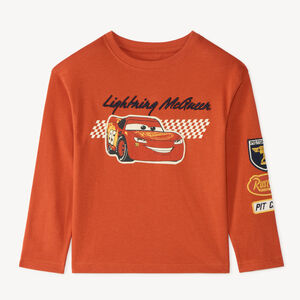 Camiseta de niño de manga larga con insignia de Flash McQueen de Disney Pixar. 