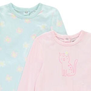 Lote de 4 peleles de fantasía de punto para niña. 